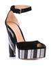 glitter stripe sandals