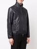 drawstring hem biker jacket