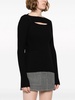 cut-out ribbed knitted top