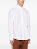 White Logo Embroidered Poplin Shirt