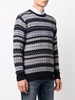 geometric-print wool jumper