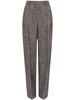 herringbone-pattern tailored trousers