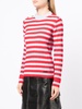 striped cable knit jumper