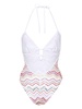 zigzag plunge swimsuit