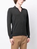 long-sleeve cashmere  polo shirt