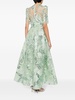 floral-embroidered tulle dress