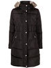 faux-fur trim quilted coat