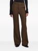 twill flared trousers