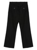 high-waisted flared trousers