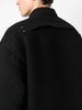 press-stud fastening virgin-wool coat