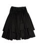 ruffled cotton satin skirt