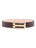 logo-buckle leather belt