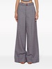 checked wide-leg trousers 