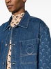 crescent moon-print denim jacket