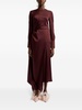 draped-detailed satin maxi dress