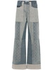 mid-rise straight-leg jeans