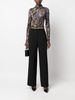 logo-waistband wide-leg trousers