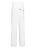 drawstring-waist cotton trousers