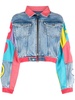 graphic-print cotton jacket