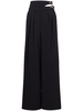 cut-out buckle-fastening palazzo pants