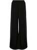 wide-leg satin trousers