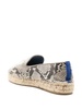 snakeskin-effect round-toe espadrilles