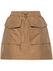 drawstring cargo miniskirt