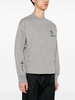 Grey Logo Print Cotton Sweatshirt