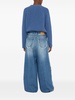 fringed wide leg jeans