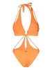 cut-out detail halterneck swimsuit