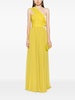 one-shoulder silk gown