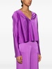 V-neck satin-finish blouse 