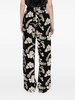 terry-cloth floral straight trousers