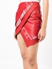 layered leather mini skirt