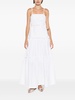 ruffled-trim tiered maxi dress