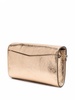 metallic-finish clutch bag