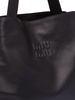 leather embossed-logo shoulder bag