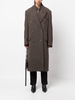 curly-texture wool-blend coat