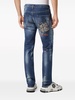 mid-rise straight-leg jeans