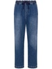 logo-appliqué straight-leg jeans