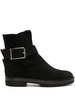 buckle-detail suede ankle boots