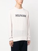 logo intarsia-knit cotton jumper