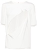 White Layered Silk T-Shirt