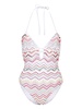 zigzag plunge swimsuit