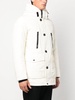 logo-print hooded coat 