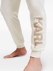 flocked-logo organic-cotton track pants