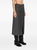 front-slit cotton skirt