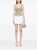 crystal-embellished cotton skort