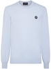 logo-patch merino wool jumper