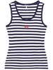 Bengal-stripe jersey tank top 